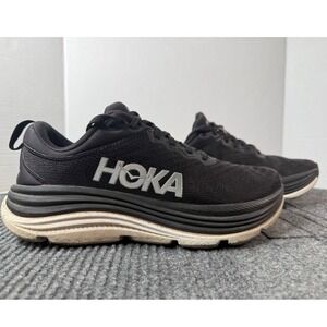 Hoka Gaviota 5 Womens Running Shoes Black White Stability Sneaker 9B BWHT